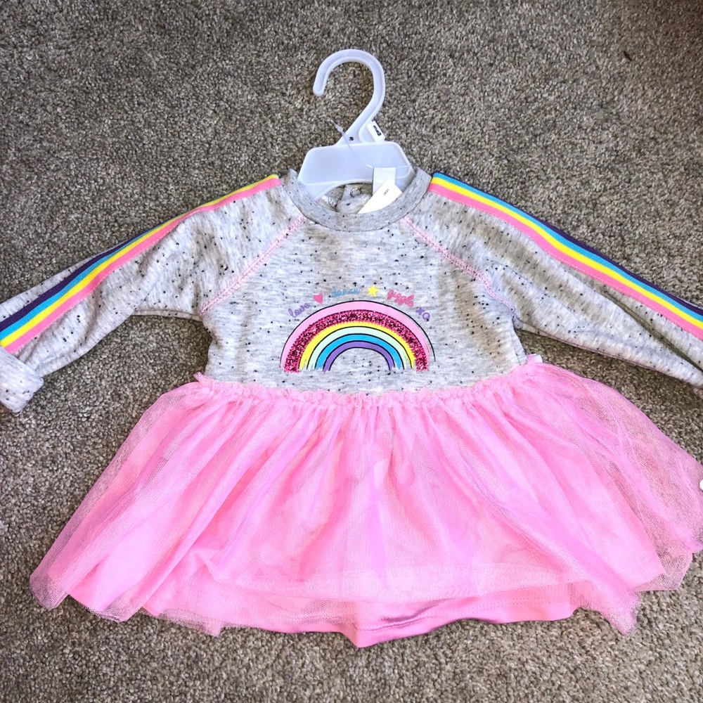 Rainbow Sweater Dress NWT